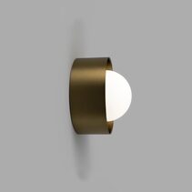 Orb Sur Small Wall Light Old Brass IP44