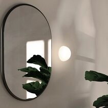 Orb Dome Mirror Wall Light White IP44