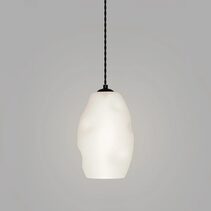 Organic Medium Pendant Light Iron / White