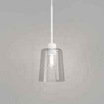 Parlour Round / Round Lite Glass Pendant Light Textured White