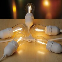 Solar Festoon 10 Light 12V LED Hanging Light Kit White / Warm White IP65 - 205714N