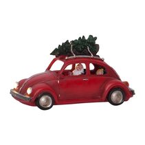 Merryville Battery Operated Bettle Car Red / Warm White - 411252