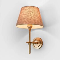 Dino 1 Light Wall Lamp Antique Brass With Shade - ELPIM31584AB