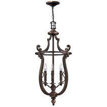 Plymouth 4 Light Pendant Chandelier Old Bronze - HK-PLYMOUTH4-P