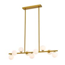 Moran 9 Light Pendant Antique Gold / Opal Matt - MORAN PE09-AGOP