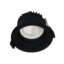 Macro 9W Dimmable LED Downlight Black / Tri-Colour IP44 - MACRO DL105-BK3C