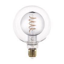 Filament Black Transparent Spiral G125 LED 4W E27 Dimmable / Warm White - 110256