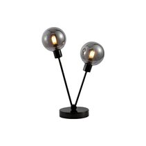Grette 2 Light Table Lamp Black Chrome - LL-09-0167