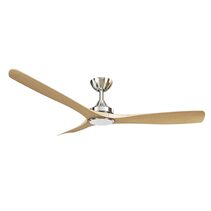 Spitfire 52" DC Ceiling Fan With 18W Dimmable LED Nickel Motor / Natural Polymer Blades / Tri-Colour - SPD52BNNALED