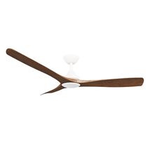 Spitfire 52" DC Ceiling Fan With 18W Dimmable LED White Motor / Koa Polymer Blades / Tri-Colour - SPD52MWKALED
