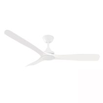 Spitfire 52" DC Ceiling Fan With 18W Dimmable LED White Motor / White Polymer Blades / Tri-Colour - SPD52MWWHLED
