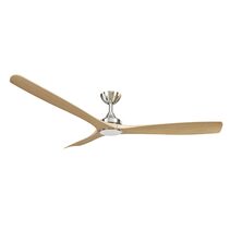 Spitfire 60" DC Ceiling Fan With 18W Dimmable LED Nickel Motor / Natural Polymer Blades / Tri-Colour - SPD60BNNALED