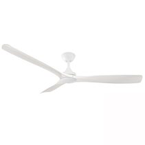Spitfire 60" DC Ceiling Fan With 18W Dimmable LED White Motor / White Wash Polymer Blades / Tri-Colour - SPD60MWWWLED