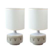 Braid Creramic Set Of 2 Table Lamps Mint - LL-14-0116