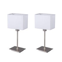 White Set of 2 Pueblo Table Lamps - LL-14-0240W