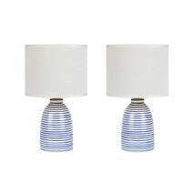 Agapan Set Of 2 Ceramic Table Lamps Blue - LL-14-0249