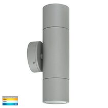 Tivah 10W 240V Up & Down LED Wall Pillar Light Silver / Tri-Colour - HV1047GU10T