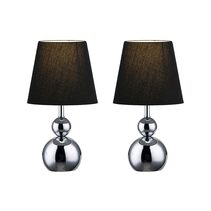 Hulu Set of 2 Touch Table Lamps Black - LL-27-0230B