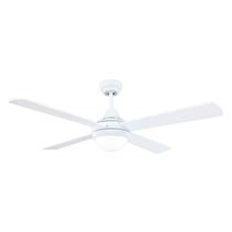 Tempo Plus 52" AC Ceiling Fan White With 2 x E27 Light & Remote - 22279/05R
