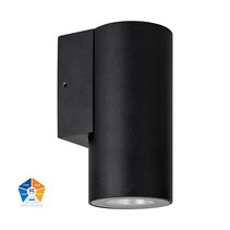 Aries 6W 240V Dimmable LED Wall Pillar Light Black / Quinto - HV3625S-ALUBLK
