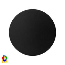 Halo 12W 12V DC Dimmable Round LED Wall Light Black / RGBW - HV3592RGBW-BLK