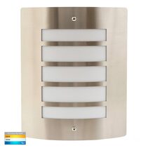 Mask 10W 240V Dimmable LED Wall Light 316 Stainless Steel / Tri-Colour - HV36042T