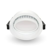 Round 10W Adjustable Dimmable LED Downlight White / Tri-Colour - AT9020/WH/TRI