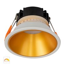 Gleam 9W Dimmable LED Downlight White & Gold / Dim to Warm - HV5528D2W-WG