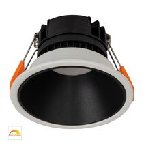 Gleam 9W Dimmable LED Downlight White & Black / Dim to Warm - HV5528D2W-WB