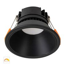 Gleam 9W Dimmable LED Downlight Black & Black / Dim to Warm - HV5528D2W-BB