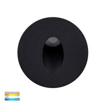 Mini Reces 1W 12V DC Dimmable LED Step Light Black / Tri-Colour - HV3206T-BLK-12V