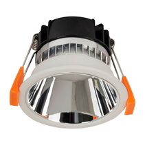 Gleam 9W Dimmable LED Downlight White & Chrome / Dim to Warm - HV5529D2W-WC