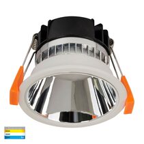 Gleam 9W Dimmable LED Downlight White & Chrome / Tri-Colour - HV5529T-WC