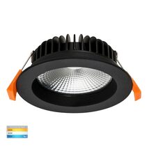 Ora 12W Dimmable LED Downlight Black / Tri-Colour - HV5530T-BLK