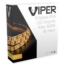 Viper 4.8W 24V DC 10 Metre LED Strip Kit / Warm White - VPR9733IP54-60-10M