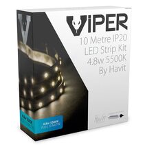Viper 4.8W 24V DC 10 Meter LED Strip Kit / Cool White - VPR9734IP20-60-10M
