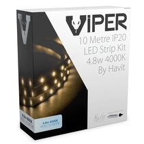 Viper 4.8W 24V DC 10 Meter LED Strip Kit / Neutral White - VPR9735IP20-60-10M