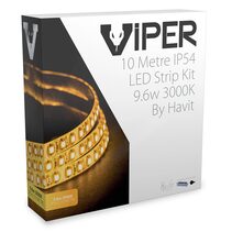 Viper 9.6W 24V DC 10 Metre LED Strip Kit / Warm White - VPR9743IP54-120-10M