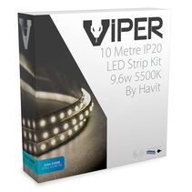 Viper 9.6W 24V DC 10 Metre LED Strip Kit / Cool White - VPR9744IP20-120-10M