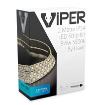 Viper 9.6W 24V DC 2 Metre LED Strip Kit / Cool White - VPR9744IP54-120-2M