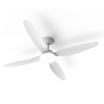 Venice 52" DC 3/4 Blade Ceiling Fan With 20W LED Dimmable Light White / Tri-Colour - VENICE/52/LT/WH