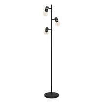 Lurone 3 Light Floor Lamp Black / Brass - 900179N