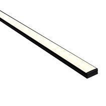 Shallow Square 1 Meter 23x10mm Aluminium LED Profile Black - HV9693-2310-BLK