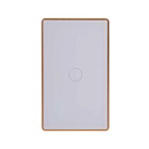 Wifi Single Gang Wall Switch White with Gold Trim - HV9120-1