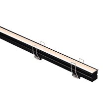 Recessed Anti Glare 1 Meter 29x26mm Winged Aluminium LED Profile Black - HV9695-2926-BLK