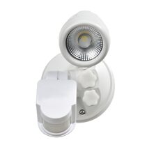 Seculite V 10W LED Single Spotlight With Sensor White / Quinto - 201002S