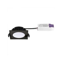 Low Profile 10W LED Dimmable Downlight Black / Tri-Colour - LDE90S-BL