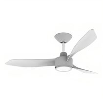 Blast 48" DC 3 Blade Ceiling Fan With 18W Tri-Colour Dimmable LED White - 60145 + 60151