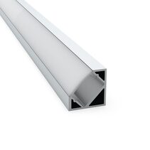 2 Meter Aluminium LED Strip Corner Extrusion Silver - AQS-EXT-004-200-A1