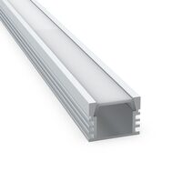 Recessed or Surface Mounted 2 Meter Aluminium LED Strip Extrusion Silver - AQS-EXT-007-200-A1
